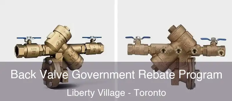 Back Valve Government Rebate Program Liberty Village - Toronto